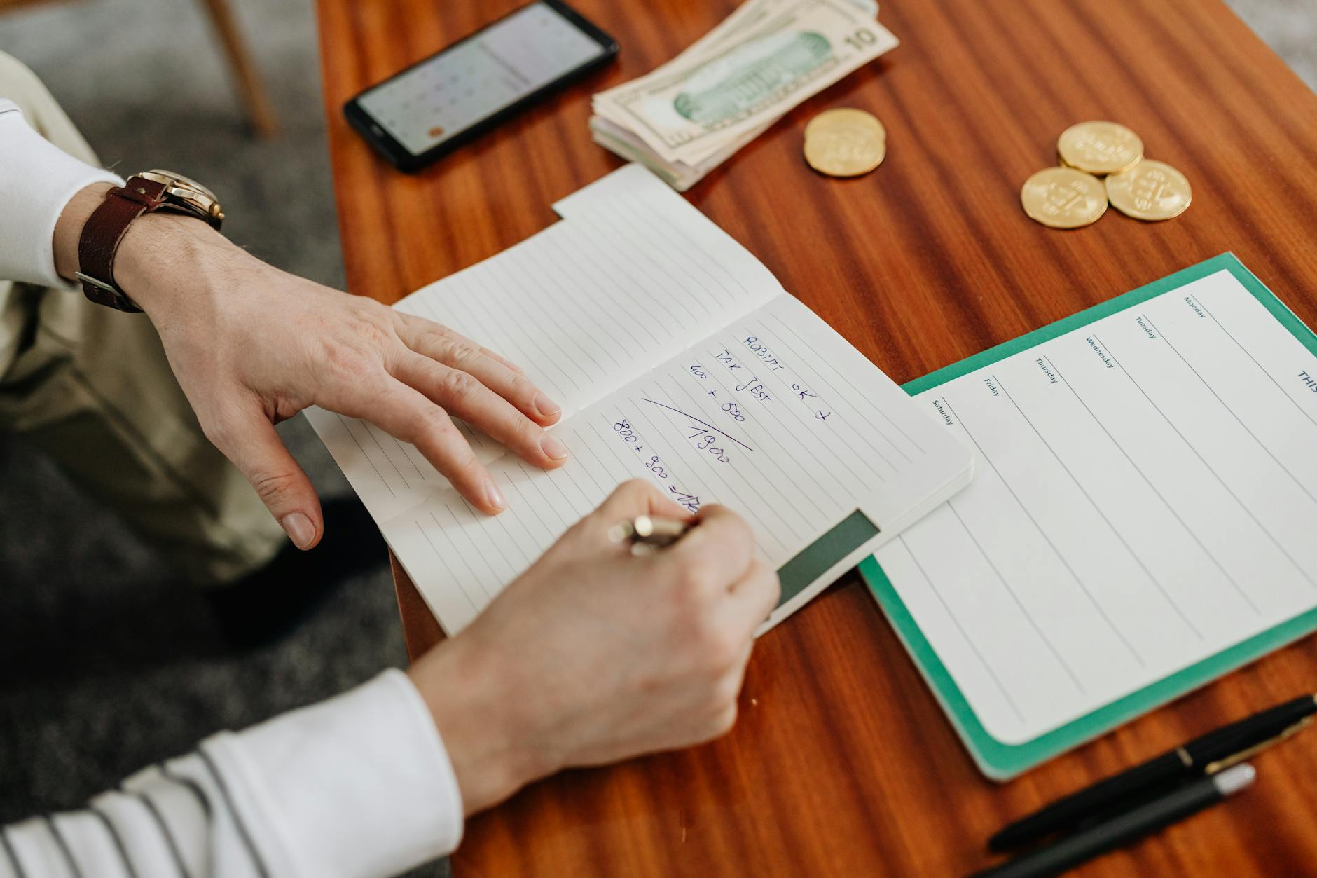 A clean editorial investing scene with charts and planning visuals